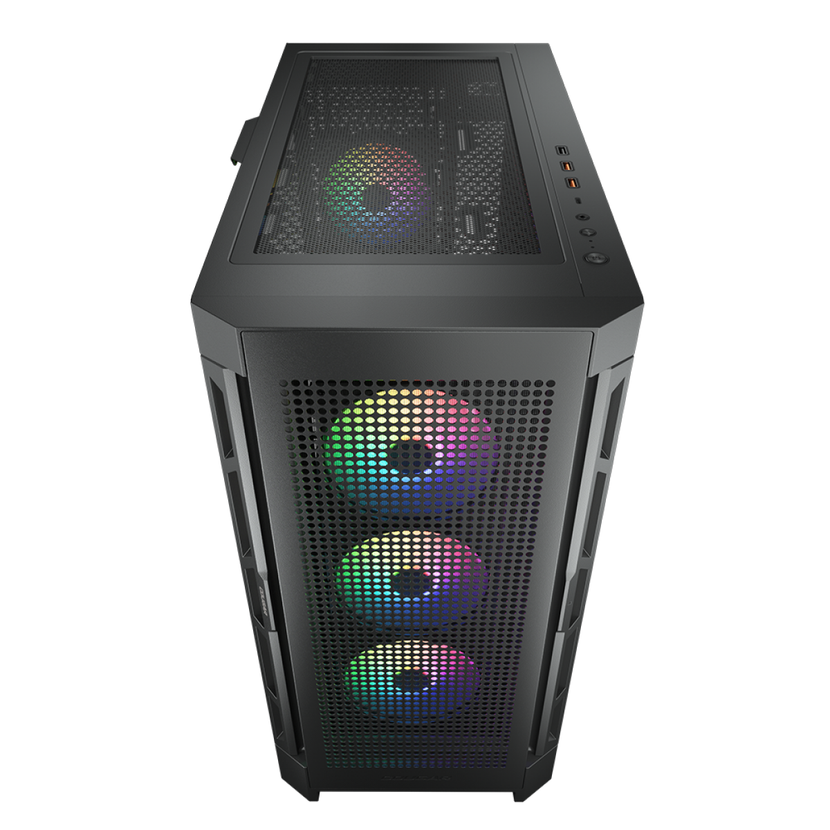 Gabinete Gamer Cougar Airface PRO RGB, Mid Tower, Vidro Temperado, E-ATX, Black, Sem Fonte, Com 4 Fans, 385AD10.0003