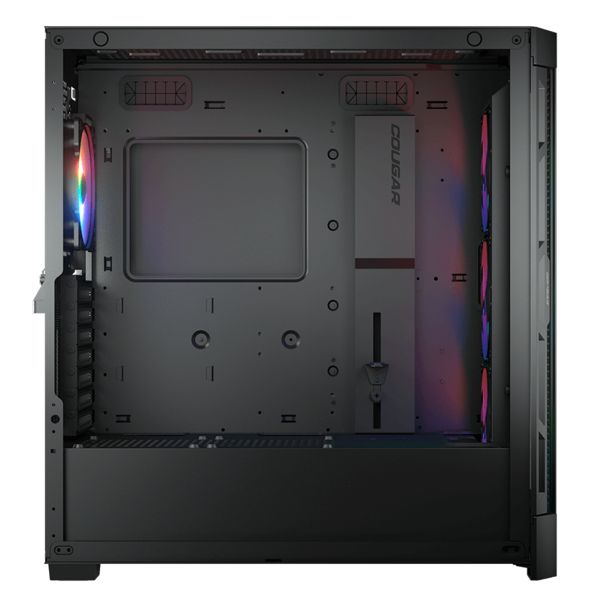 Gabinete Gamer Cougar Airface PRO RGB, Mid Tower, Vidro Temperado, E-ATX, Black, Sem Fonte, Com 4 Fans, 385AD10.0003