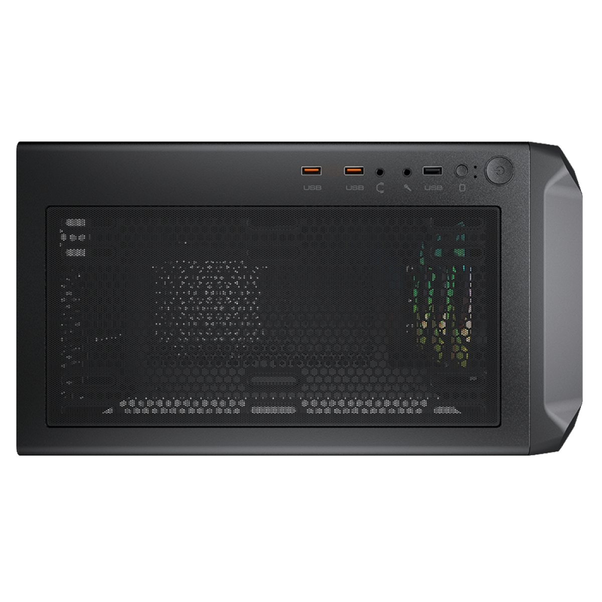 Gabinete Gamer Cougar Archon 2 Mesh RGB, Mid Tower, Vidro Temperado, ATX, Black, Sem Fonte, Com 3 Fans, 385CC50.0001  