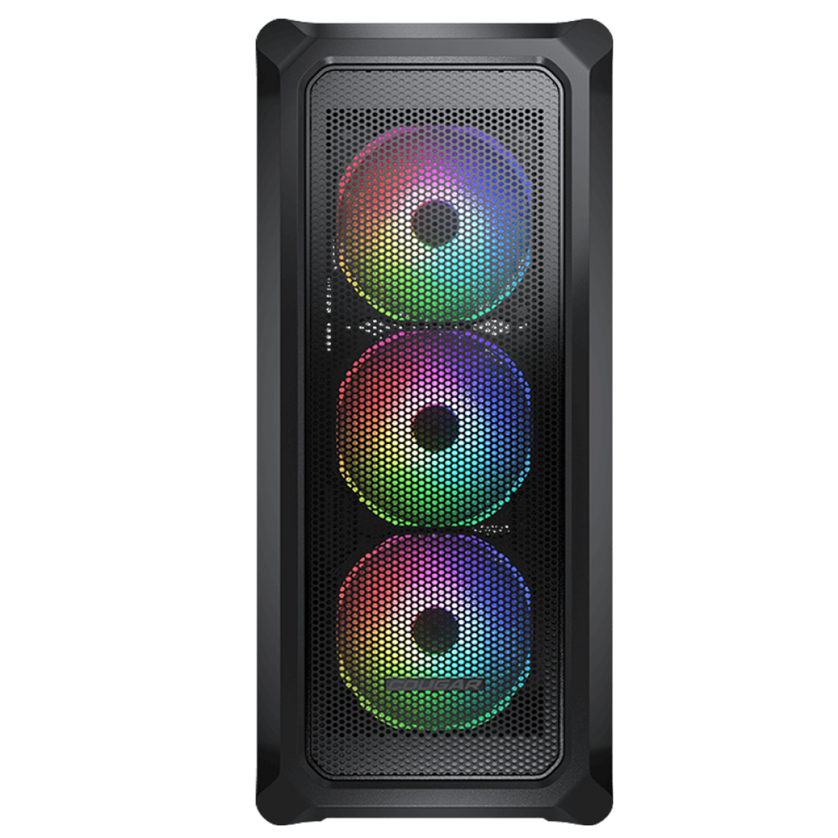 Gabinete Gamer Cougar Archon 2 Mesh RGB, Mid Tower, Vidro Temperado, ATX, Black, Sem Fonte, Com 3 Fans, 385CC50.0001  