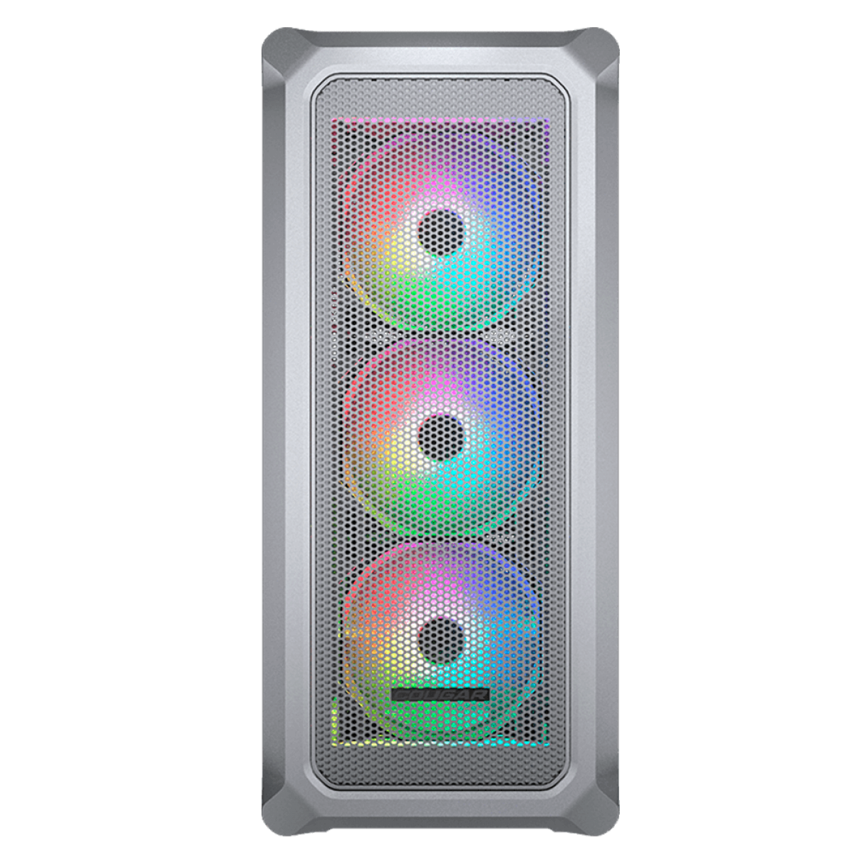 Gabinete Gamer Cougar Archon 2 Mesh RGB, Mid Tower, Vidro Temperado, ATX, White, Sem Fonte, Com 3 Fans, 385CC50.0002