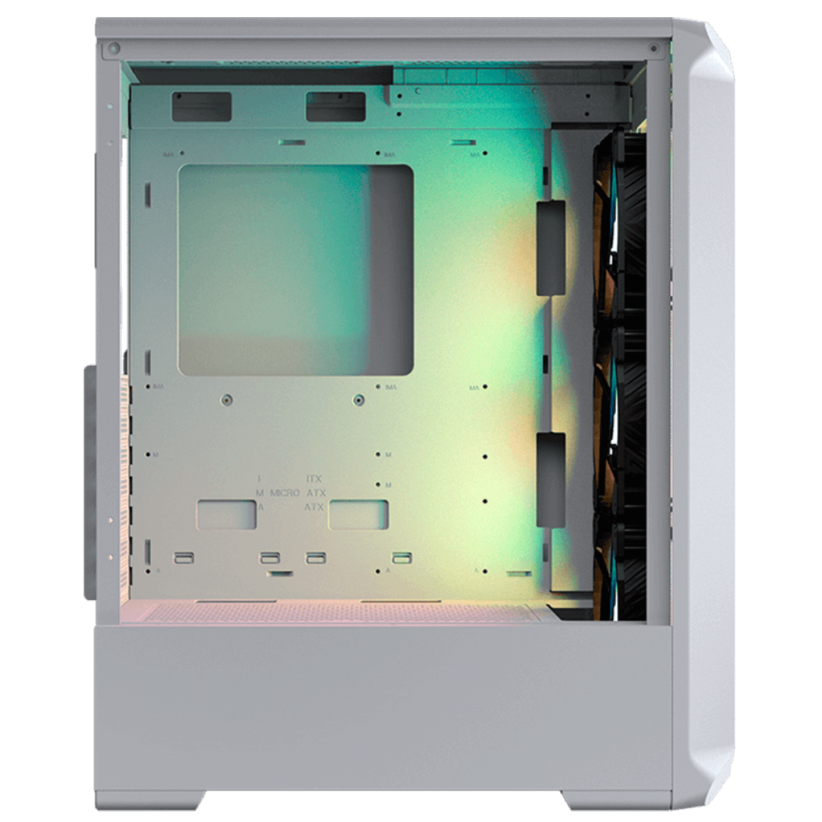 Gabinete Gamer Cougar Archon 2 Mesh RGB, Mid Tower, Vidro Temperado, ATX, White, Sem Fonte, Com 3 Fans, 385CC50.0002