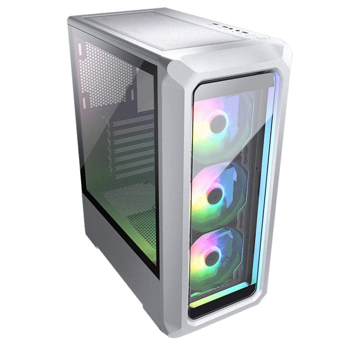 Gabinete Gamer Cougar Archon 2 RGB, Mid Tower, Vidro Temperado, ATX, White, Sem Fonte, Com 3 Fans, 385CC50.0004  