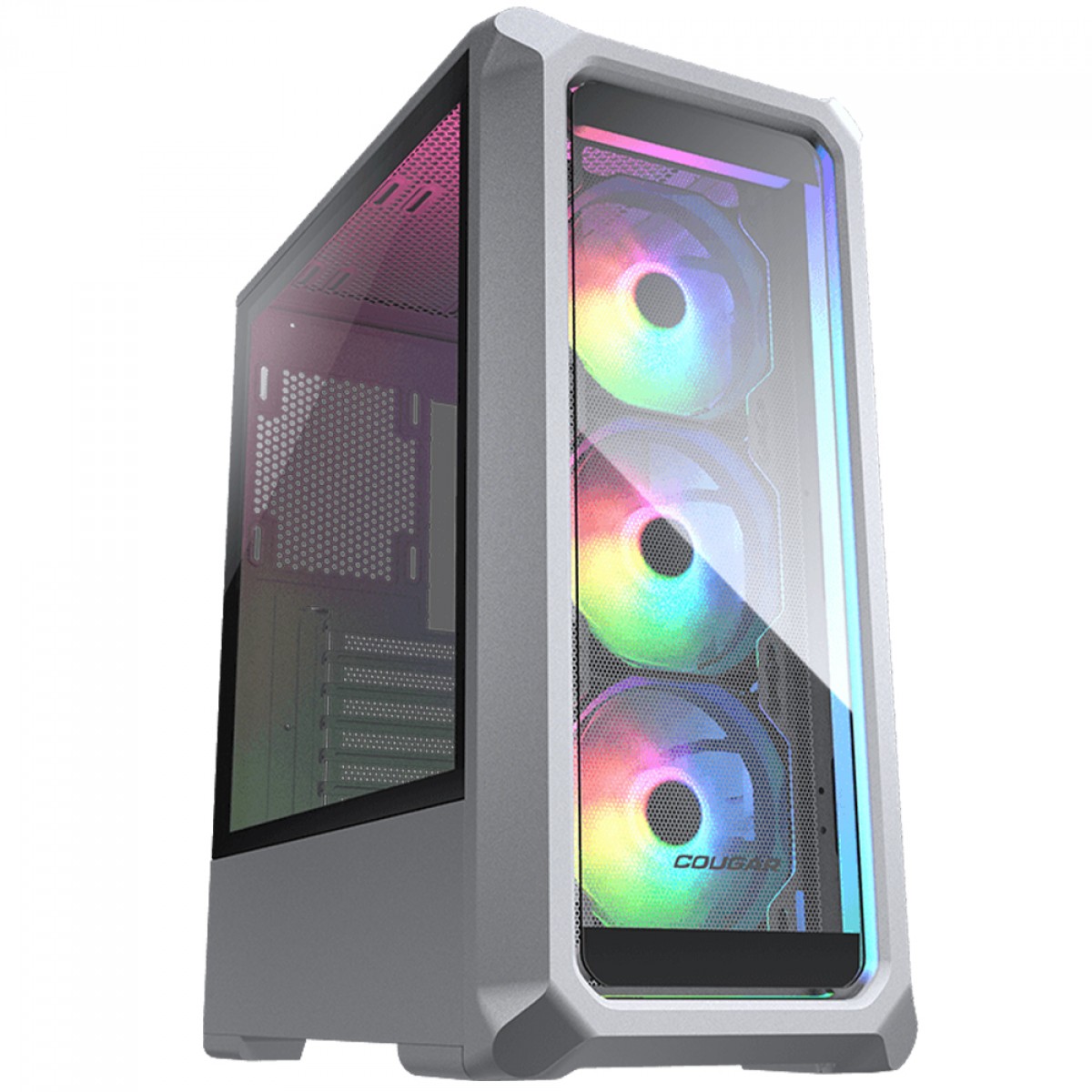 Gabinete Gamer Cougar Archon 2 RGB, Mid Tower, Vidro Temperado, ATX, White, Sem Fonte, Com 3 Fans, 385CC50.0004  