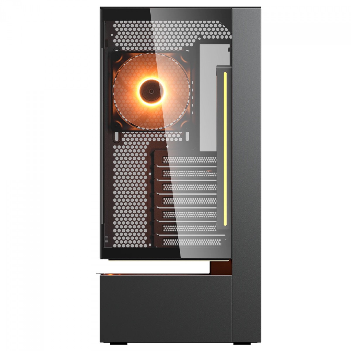 Gabinete Gamer Cougar CFV235, Mid Tower, Vidro Temperado, ATX, Sem Fonte, Com 3 Fans ARGB, Preto, 382DA40.0001