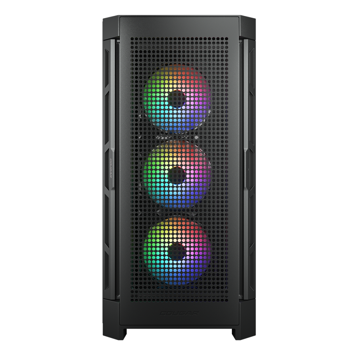 Gabinete Gamer Cougar Duoface PRO RGB, Mid Tower, Vidro Temperado, E-ATX, Black, Sem Fonte, Com 4 Fans, 385AD10.0001