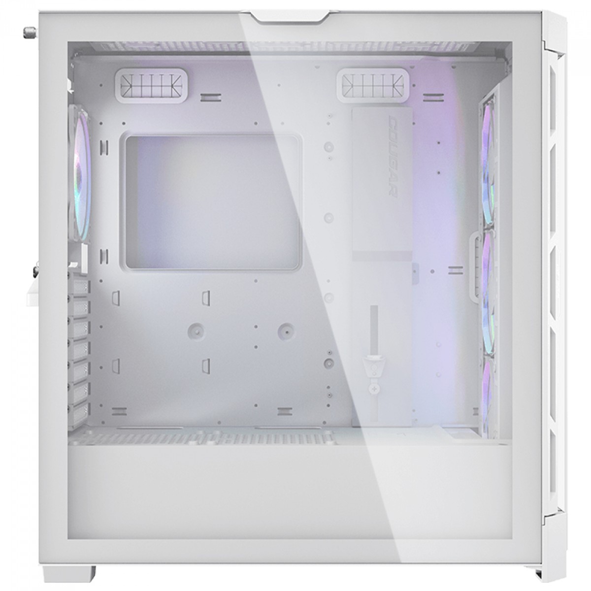Gabinete Gamer Cougar Duoface PRO RGB, Mid Tower, Vidro Temperado, E-ATX, White, Sem Fonte, Com 4 Fans, 385AD10.0002