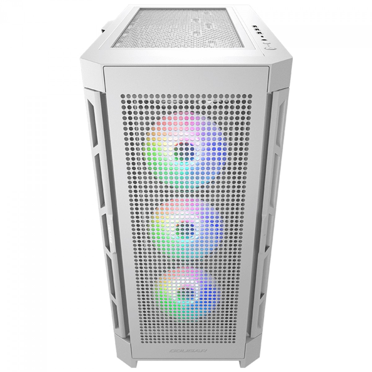 Gabinete Gamer Cougar Duoface PRO RGB, Mid Tower, Vidro Temperado, E-ATX, White, Sem Fonte, Com 4 Fans, 385AD10.0002