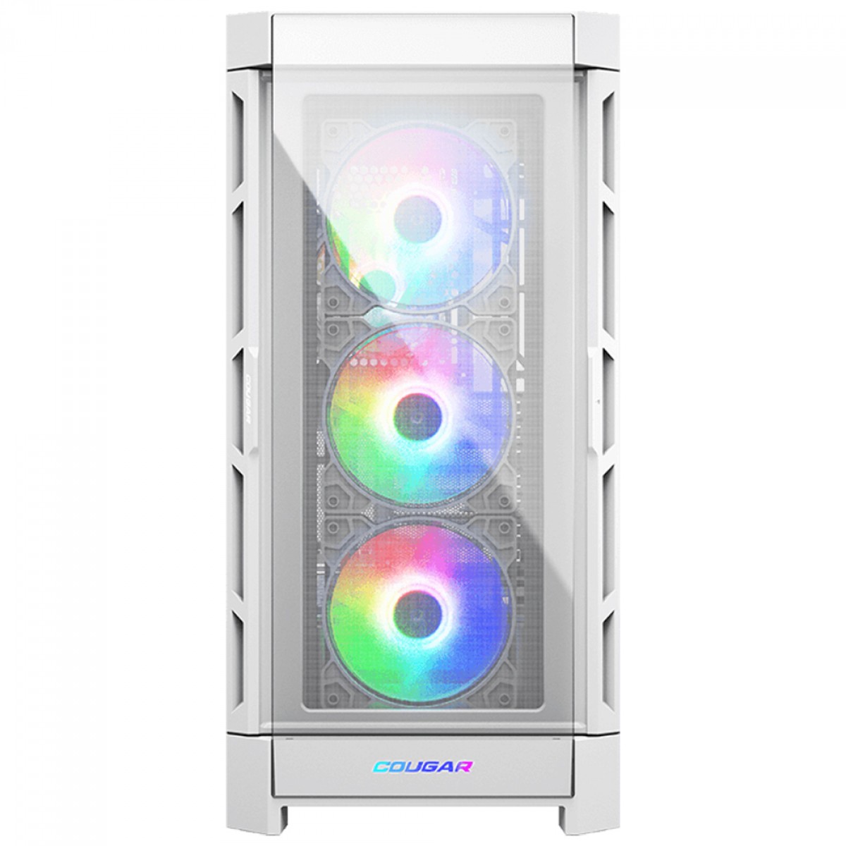 Gabinete Gamer Cougar Duoface PRO RGB, Mid Tower, Vidro Temperado, E-ATX, White, Sem Fonte, Com 4 Fans, 385AD10.0002