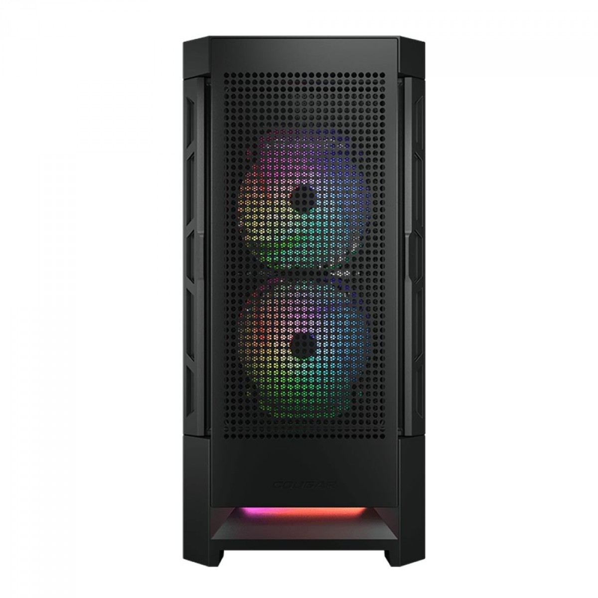 Gabinete Gamer Cougar Duoface RGB, Mid Tower, Vidro Temperado, E-ATX, Black, Sem Fonte, Com 3 Fans, 385ZD10.0001