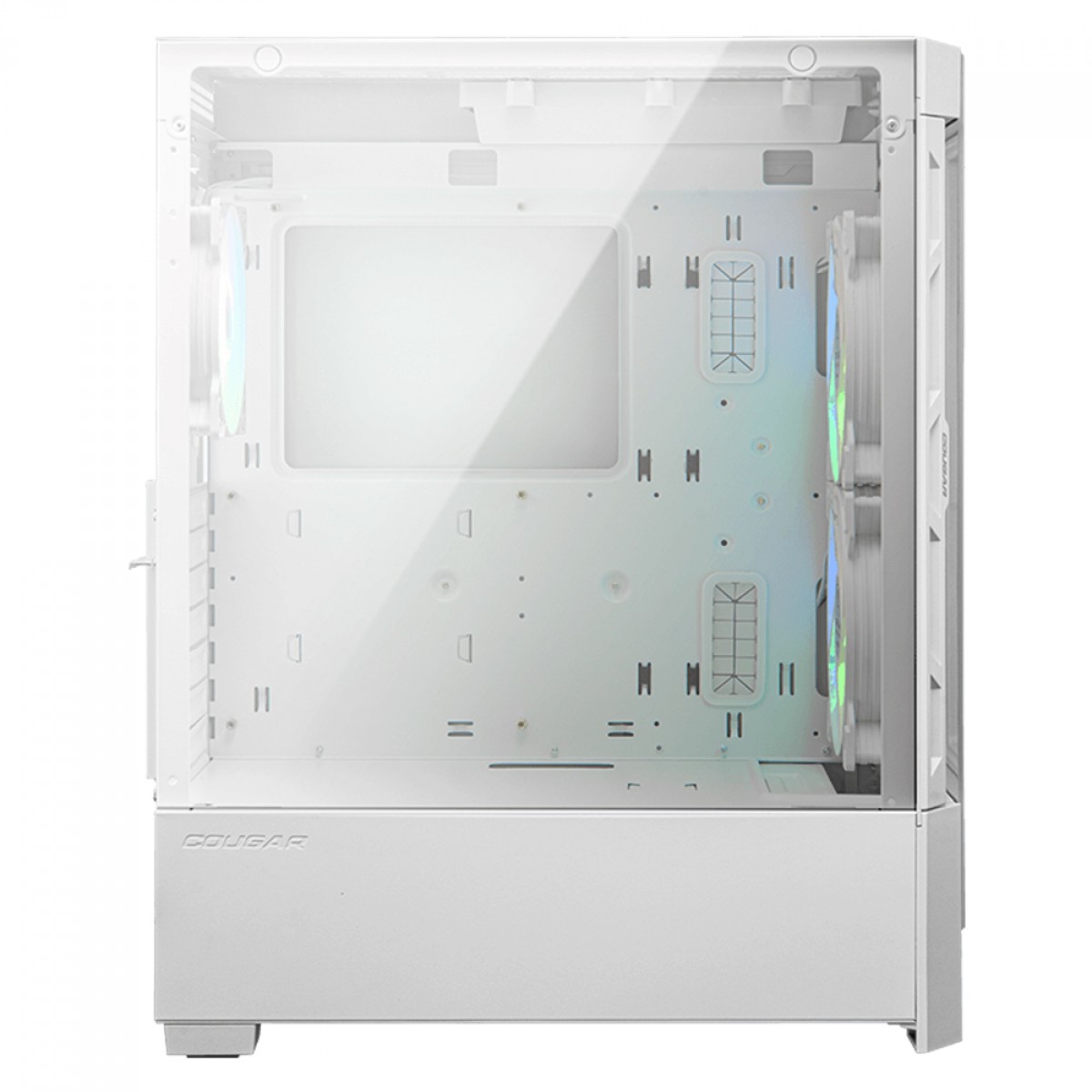 Gabinete Gamer Cougar Duoface RGB, Mid Tower, Vidro Temperado, E-ATX, White, Sem Fonte, Com 3 Fans, 385ZD10.0003