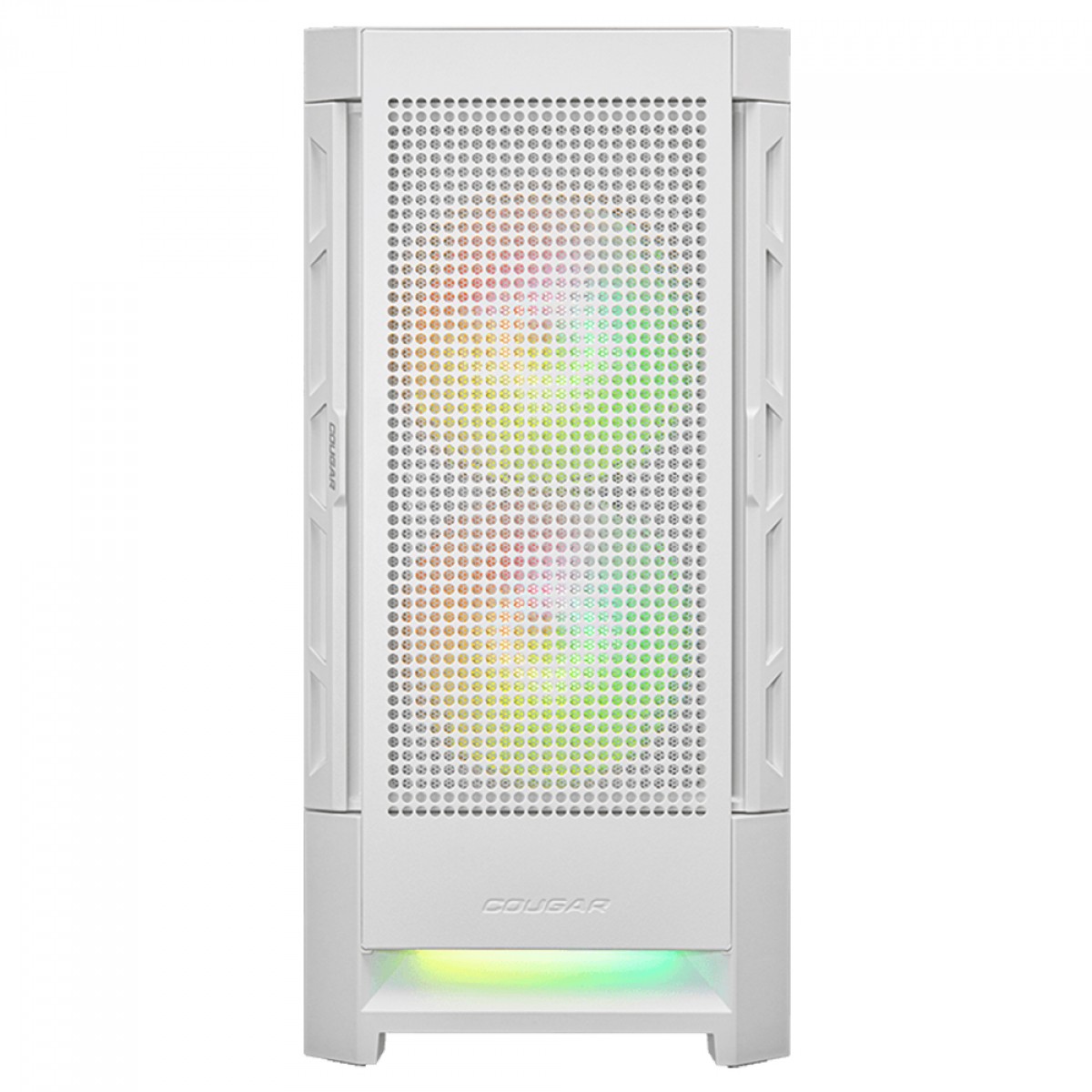 Gabinete Gamer Cougar Duoface RGB, Mid Tower, Vidro Temperado, E-ATX, White, Sem Fonte, Com 3 Fans, 385ZD10.0003