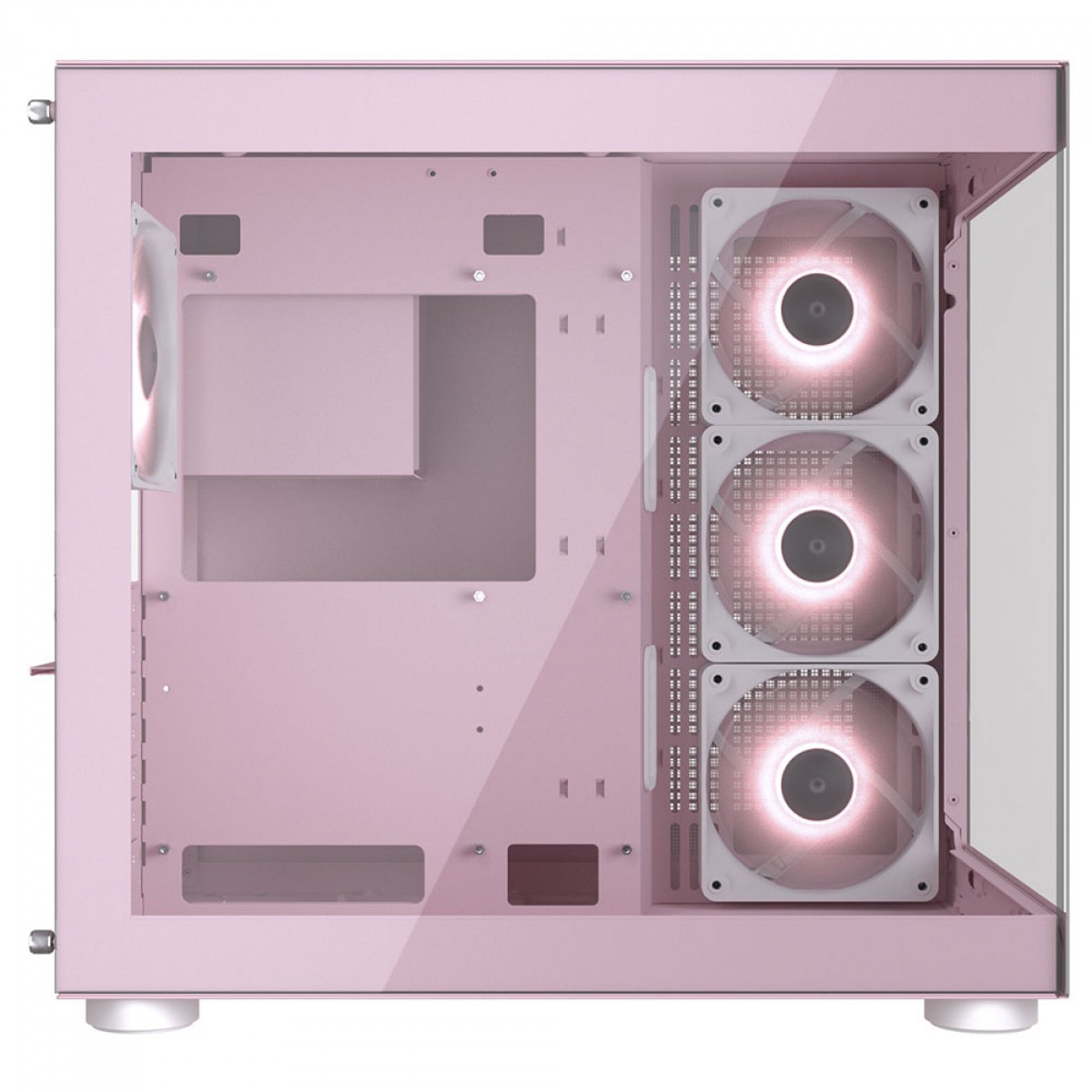 Gabinete Gamer Cougar FV150 RGB, Mid Tower, Vidro Temperado, ATX, Com 4 Fans, Pink, 385KA10.0005