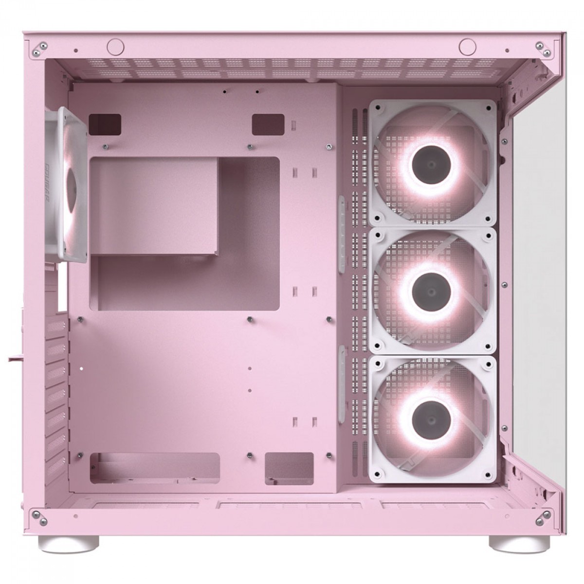Gabinete Gamer Cougar FV150 RGB, Mid Tower, Vidro Temperado, ATX, Com 4 Fans, Pink, 385KA10.0005