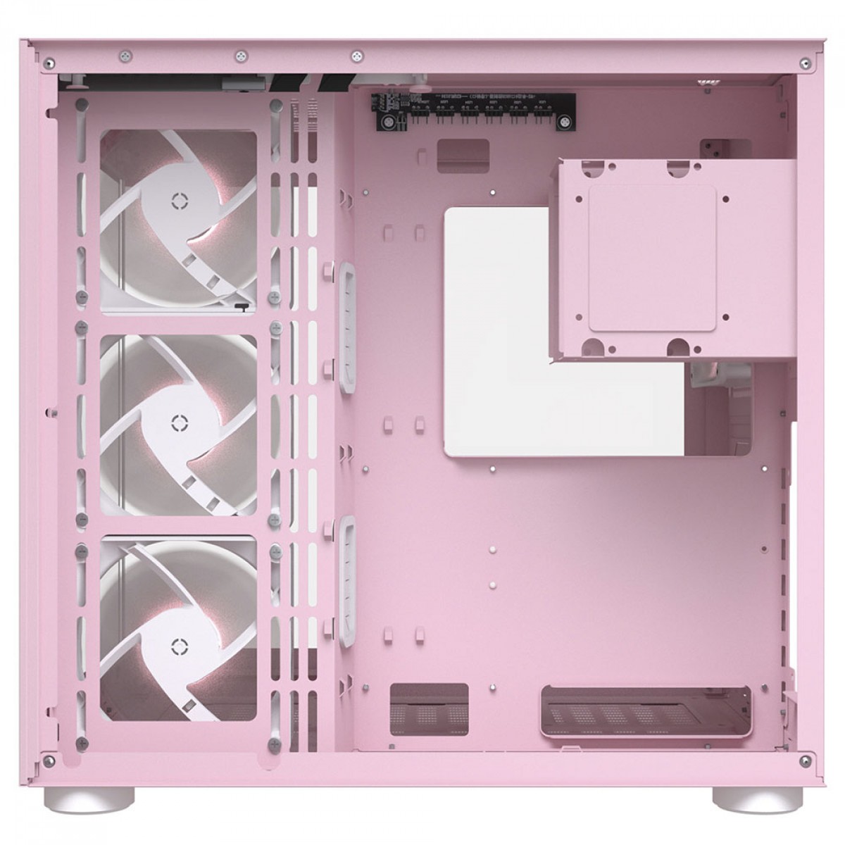 Gabinete Gamer Cougar FV150 RGB, Mid Tower, Vidro Temperado, ATX, Com 4 Fans, Pink, 385KA10.0005