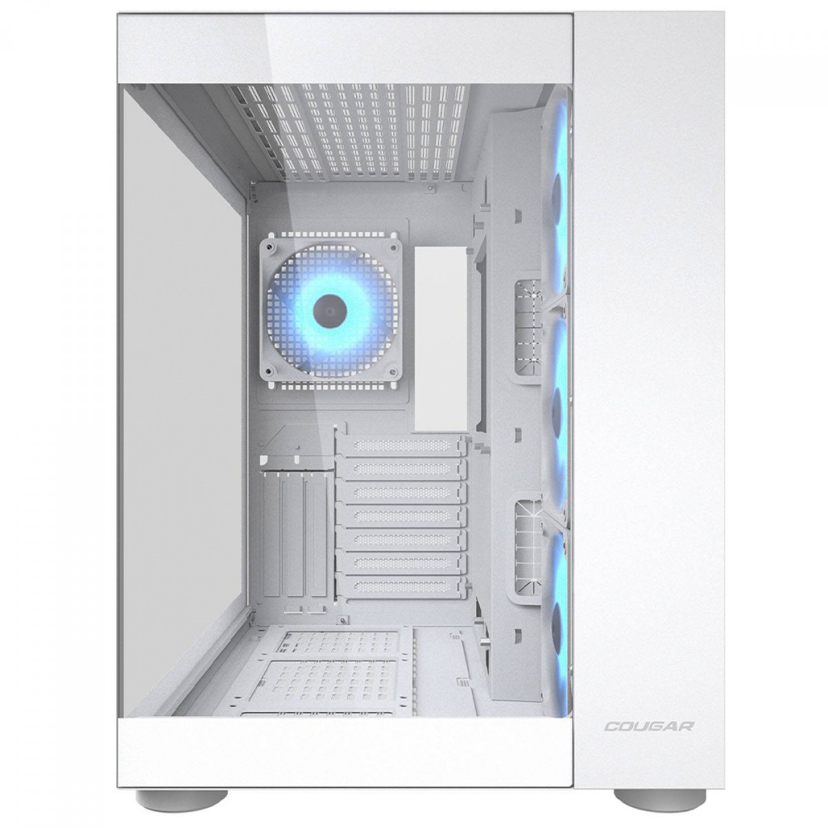 Gabinete Gamer Cougar FV150 RGB  White, Mid Tower, Vidro Temperado, ATX, Com 4 Fans, Branco, 385KA10.0002
