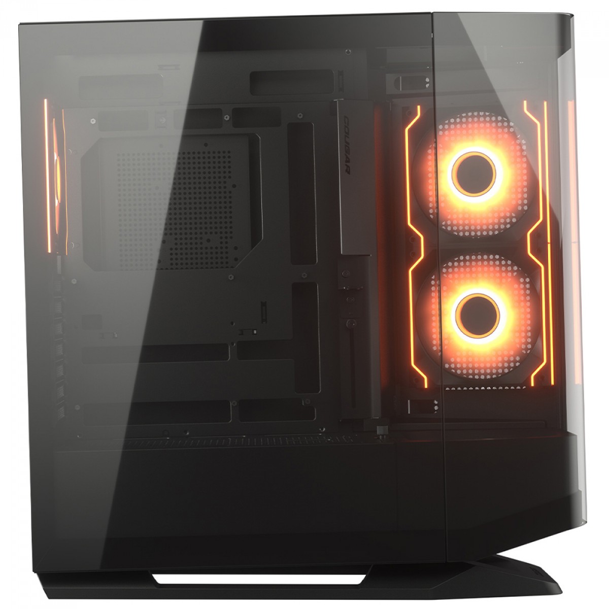 Gabinete Gamer Cougar FV270 RGB, Mid Tower, Vidro Temperado, EATX, Com 4 Fans, Preto, 3858M60.0005