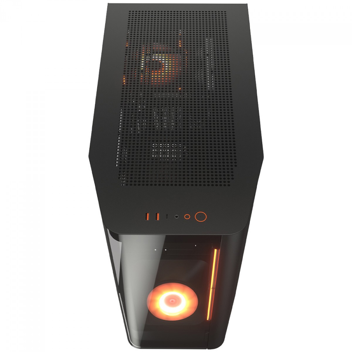 Gabinete Gamer Cougar FV270 RGB, Mid Tower, Vidro Temperado, EATX, Com 4 Fans, Preto, 3858M60.0005