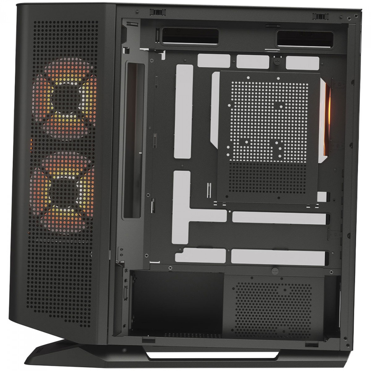 Gabinete Gamer Cougar FV270 RGB, Mid Tower, Vidro Temperado, EATX, Com 4 Fans, Preto, 3858M60.0005