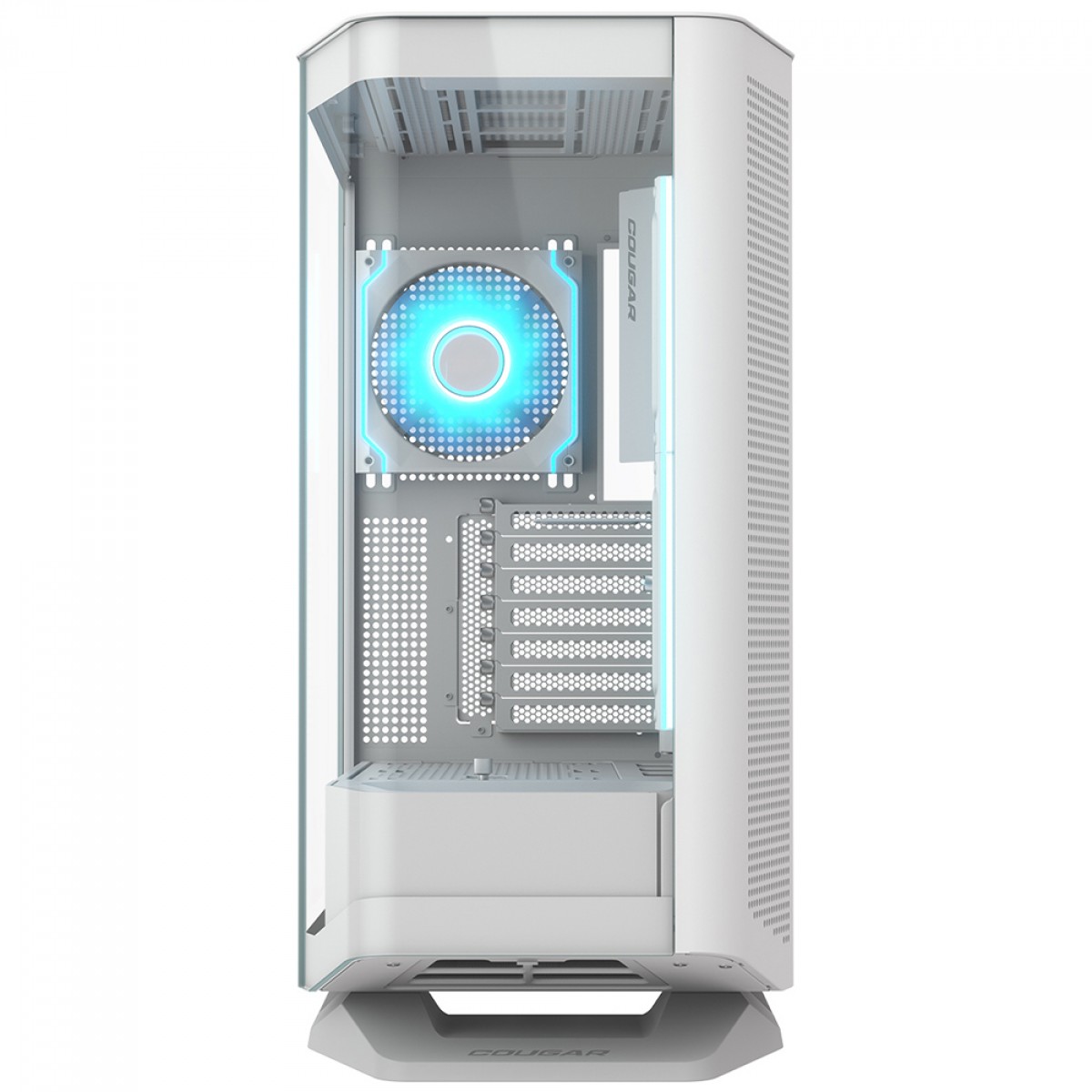 Gabinete Gamer Cougar FV270 White RGB, Mid Tower, Vidro Temperado, EATX, Com 4 Fans, Branco, 3858M60.0006