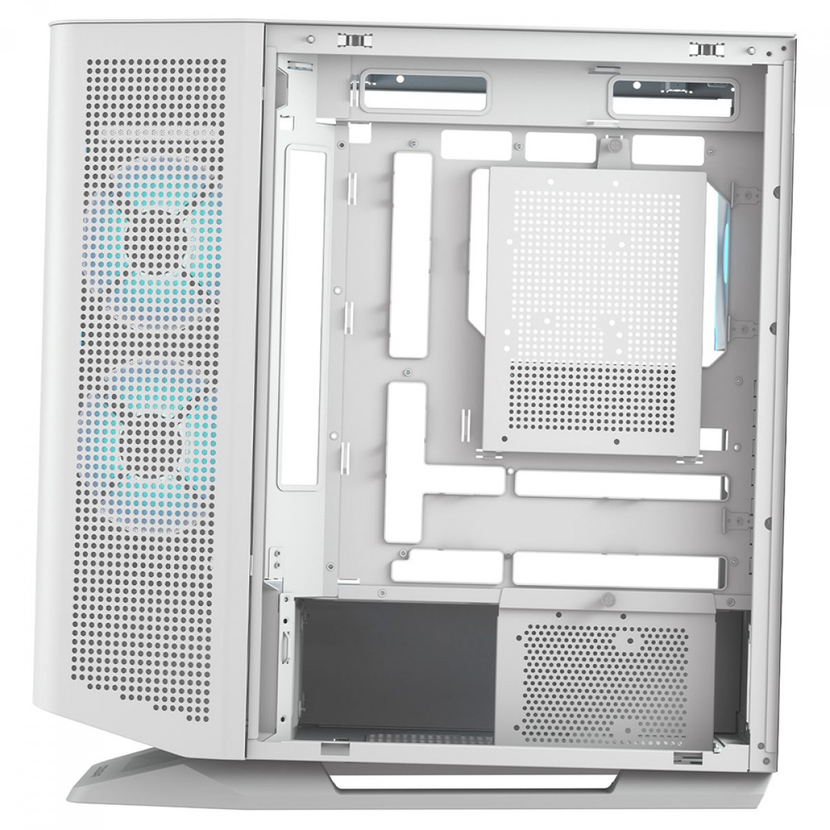 Gabinete Gamer Cougar FV270 White RGB, Mid Tower, Vidro Temperado, EATX, Com 4 Fans, Branco, 3858M60.0006