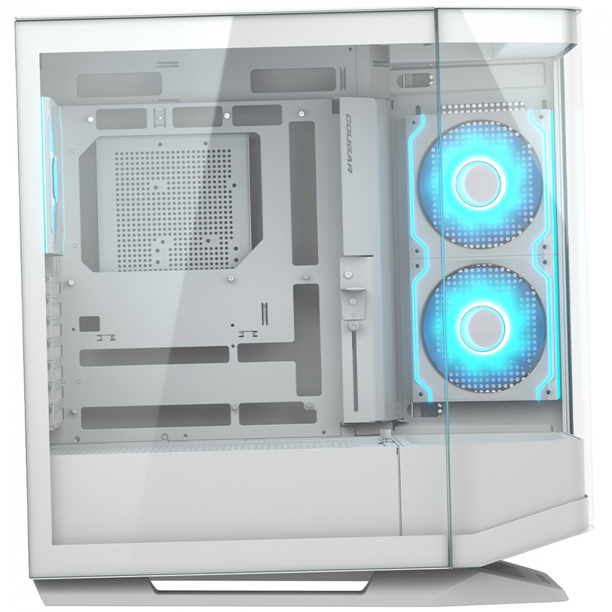 Gabinete Gamer Cougar FV270 White RGB, Mid Tower, Vidro Temperado, EATX, Com 4 Fans, Branco, 3858M60.0006