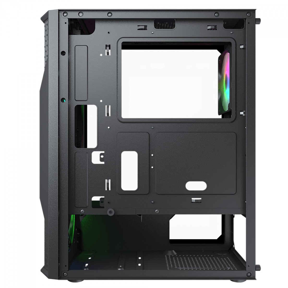 Gabinete Gamer Cougar MX 110 RGB, Mid Tower, Vidro Temperado, ATX, Sem Fonte, Com 4 Fans, Preto, 382BD20.0001