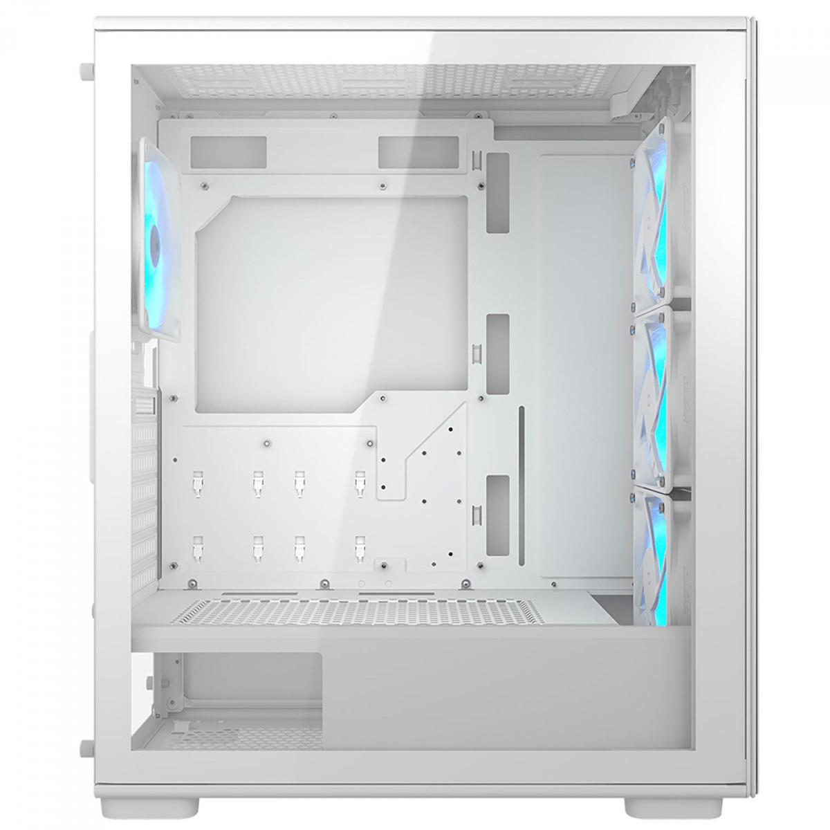 Gabinete Gamer Cougar MX220 RGB, Mid Tower, Vidro Temperado, ATX, Com 4 Fans, Branco, 382AC80.0002
