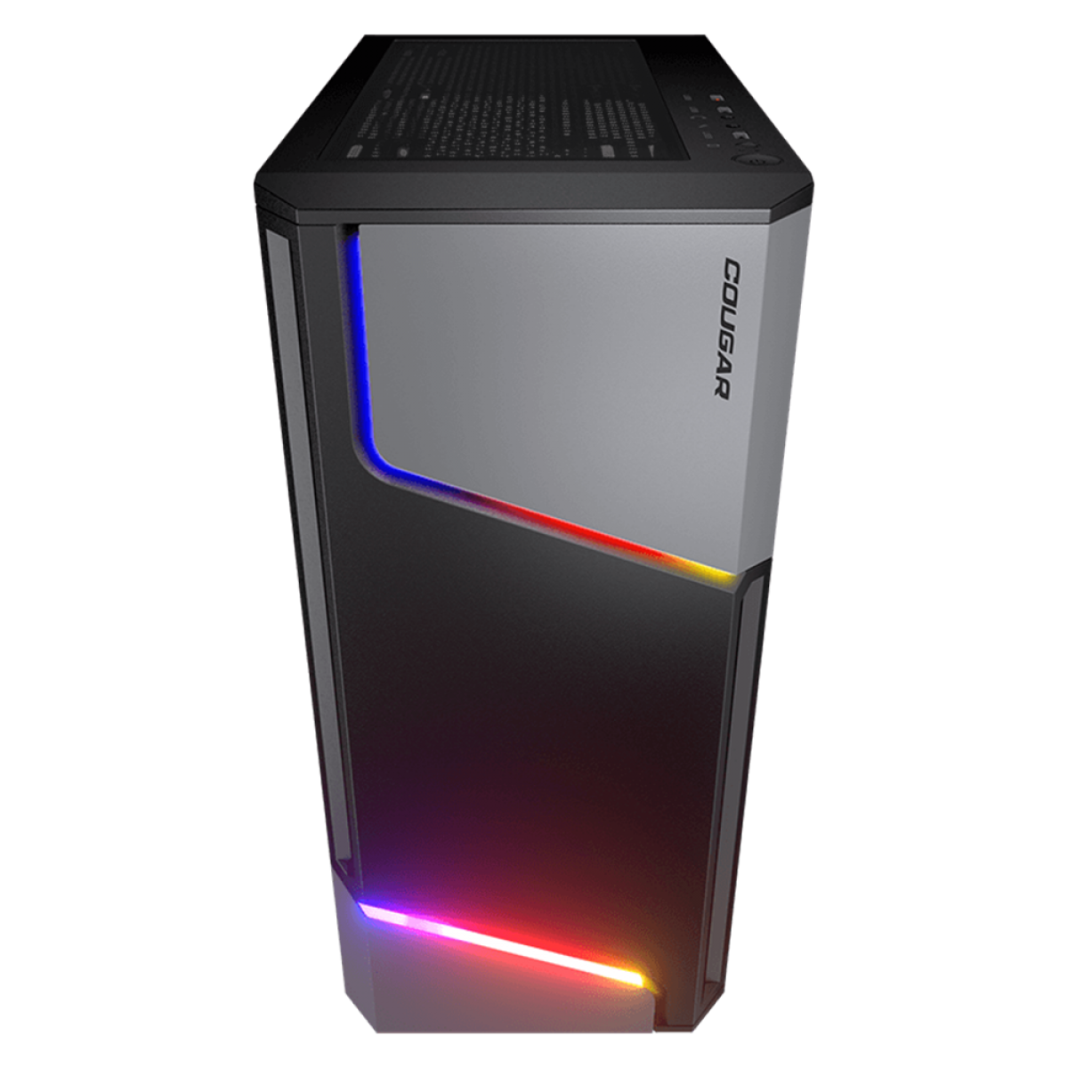 Gabinete Gamer Cougar MX360 RGB, Mid Tower, Vidro Temperado, ATX, Sem Fonte, Com 1 Fan, 385CC60.0001