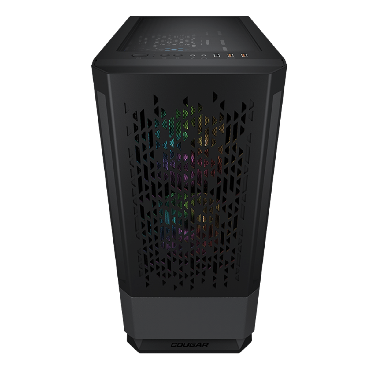 Gabinete Gamer Cougar MX430 AIR RGB, Mid Tower, Vidro Temperado, Black, ATX, Sem Fonte, Com 3 Fans, 3851C60.0001