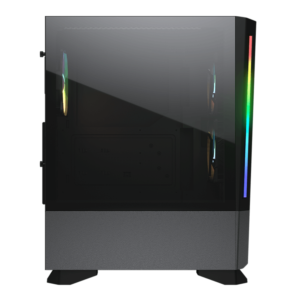 Gabinete Gamer Cougar MX430 AIR RGB, Mid Tower, Vidro Temperado, Black, ATX, Sem Fonte, Com 3 Fans, 3851C60.0001