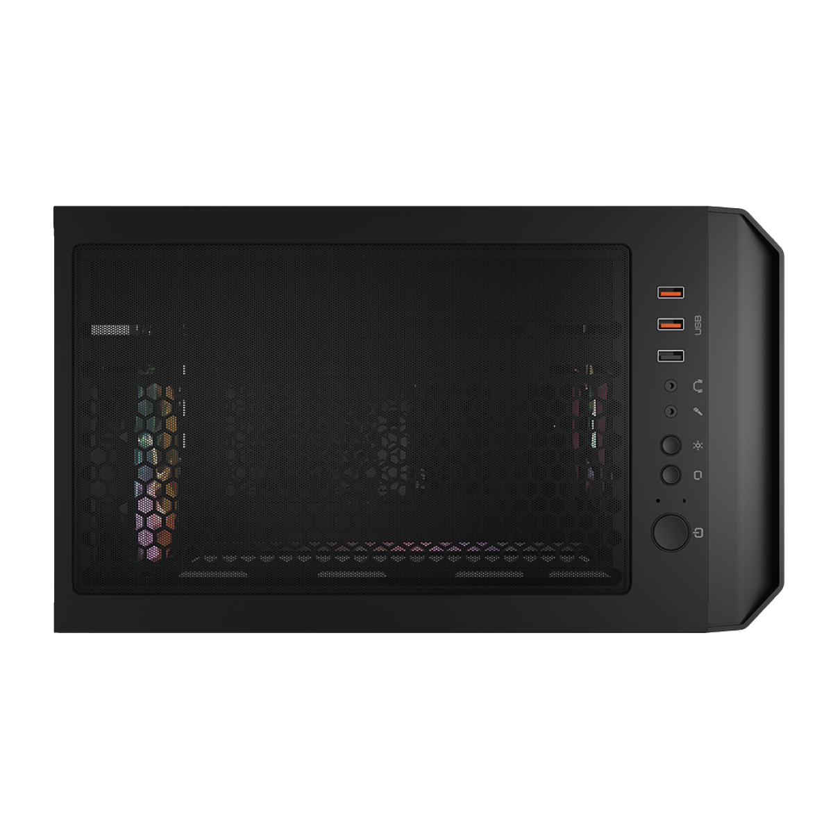 Gabinete Gamer Cougar MX430 AIR RGB, Mid Tower, Vidro Temperado, Black, ATX, Sem Fonte, Com 3 Fans, 3851C60.0001