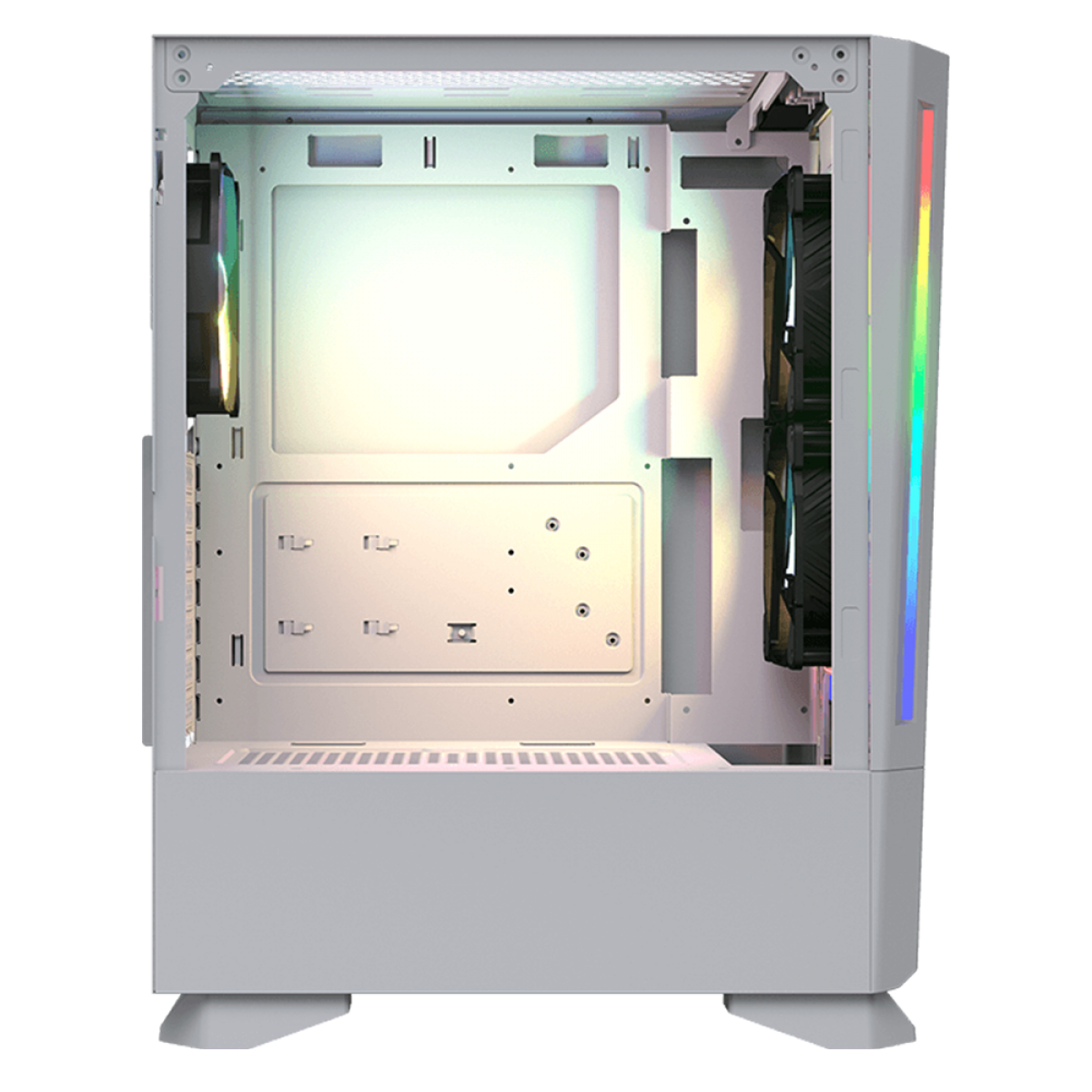 Gabinete Gamer Cougar MX430 AIR RGB, Mid Tower, Vidro Temperado, White, ATX, Sem Fonte, Com 3 Fans, 3851C60.0002
