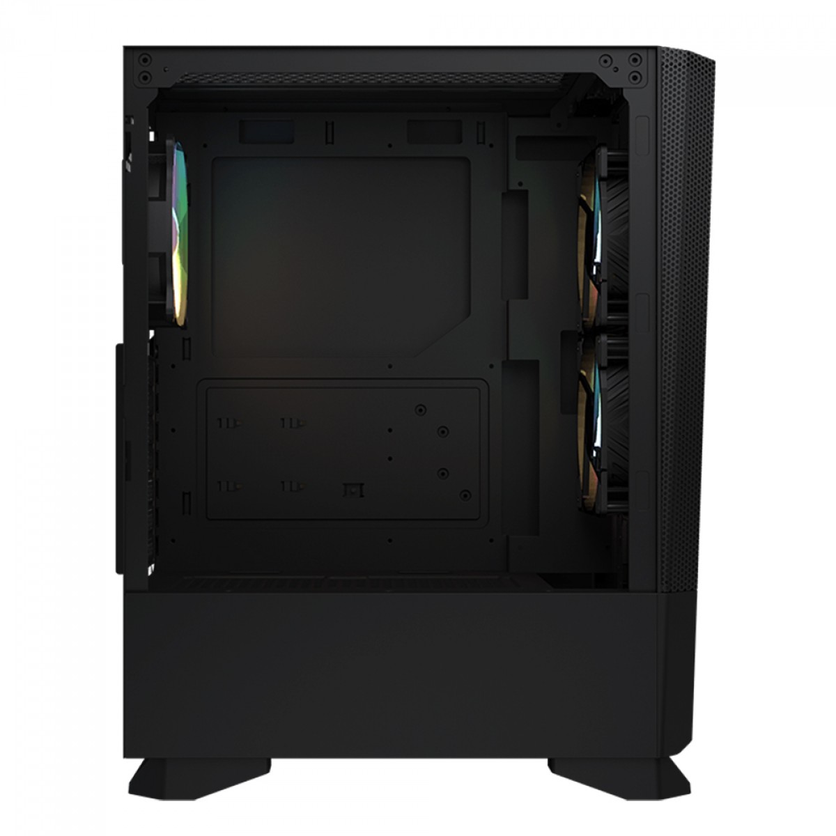 Gabinete Gamer Cougar MX430 Mesh RGB, Mid Tower, Vidro Temperado, ATX, Black, Sem Fonte, Com 3 Fans ARGB, 3851C60.0003