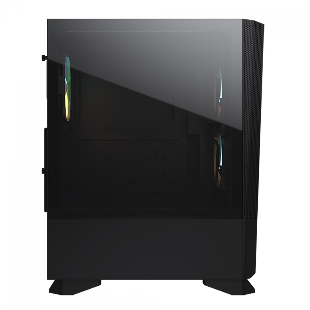 Gabinete Gamer Cougar MX430 Mesh RGB, Mid Tower, Vidro Temperado, ATX, Black, Sem Fonte, Com 3 Fans ARGB, 3851C60.0003