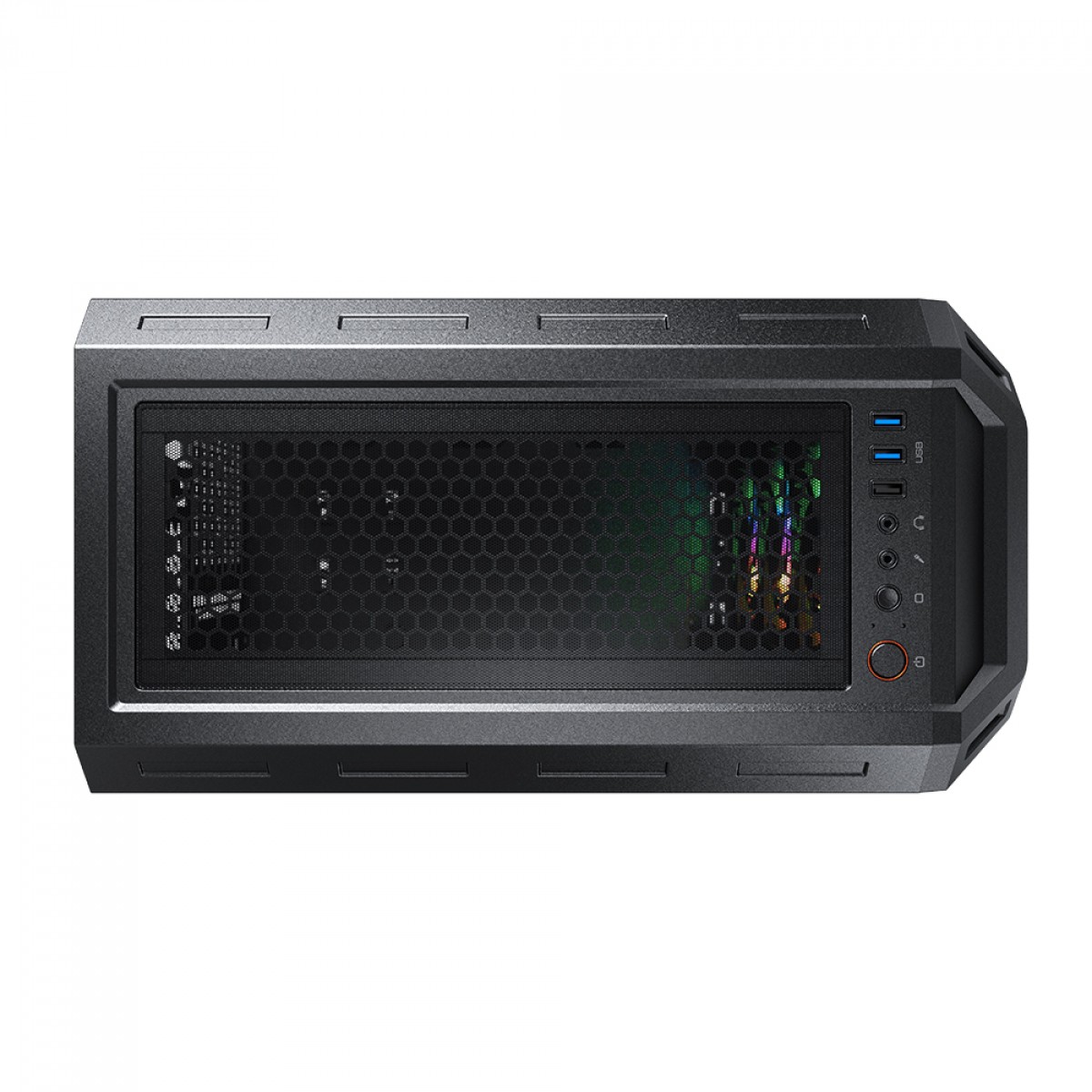 Gabinete Gamer Cougar MX440 Mesh RGB, Mid Tower, Vidro Temperado, ATX, Black, Sem Fonte, Com 3 Fans, 3856C10.0007