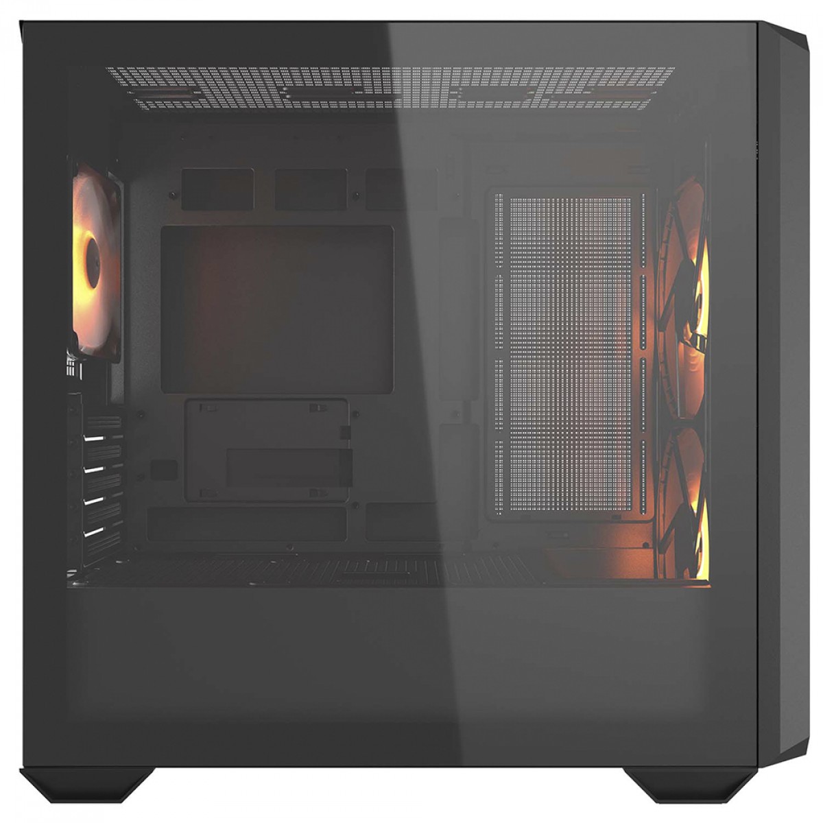 Gabinete Gamer Cougar MX600 Mini RGB, Mini Tower, Vidro Temperado, MATX, Com 3 Fans, Preto, 385GC90.0001