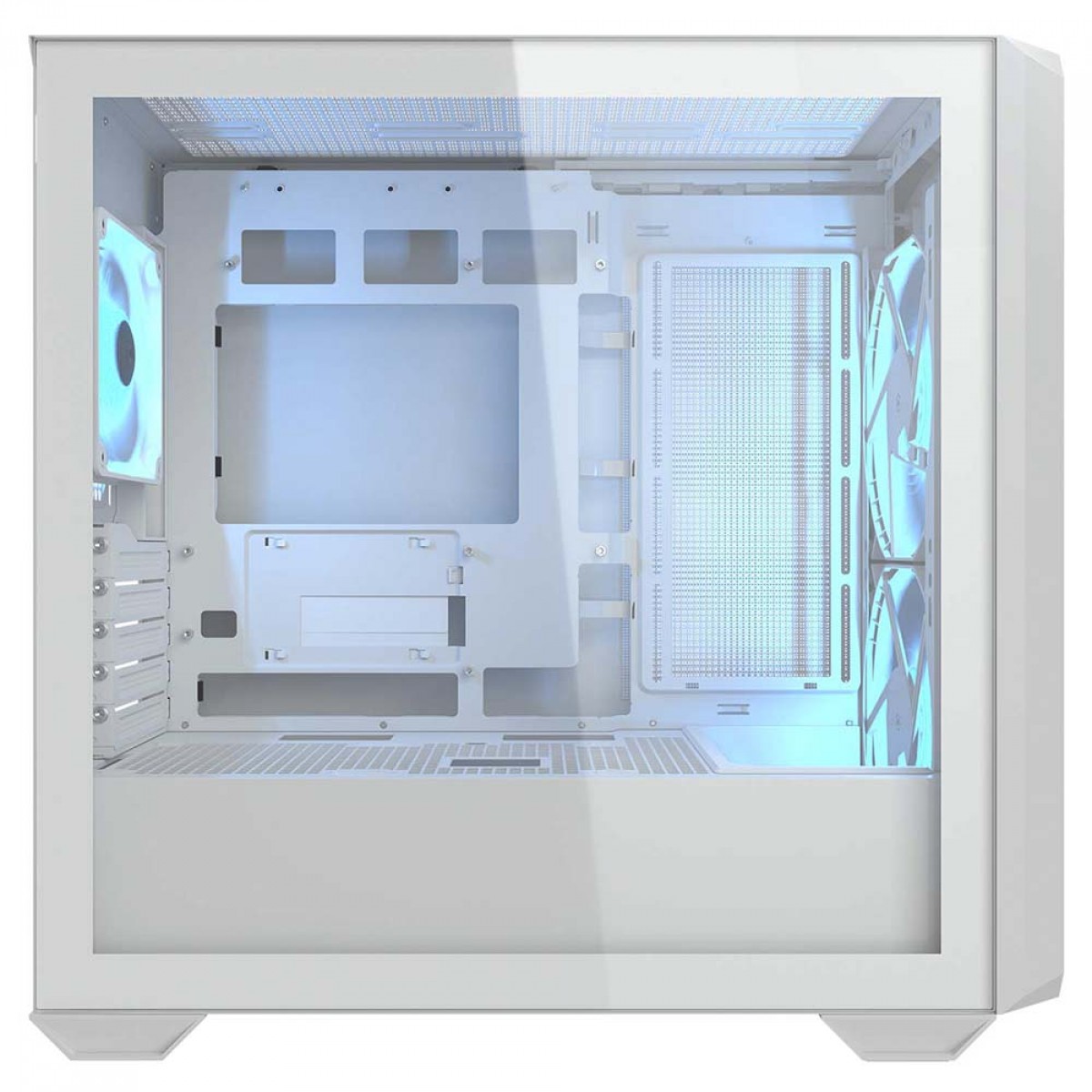 Gabinete Gamer Cougar MX600 Mini RGB White, Mini Tower, Vidro Temperado, MATX, Com 3 Fans, Branco, 385GC90.0002