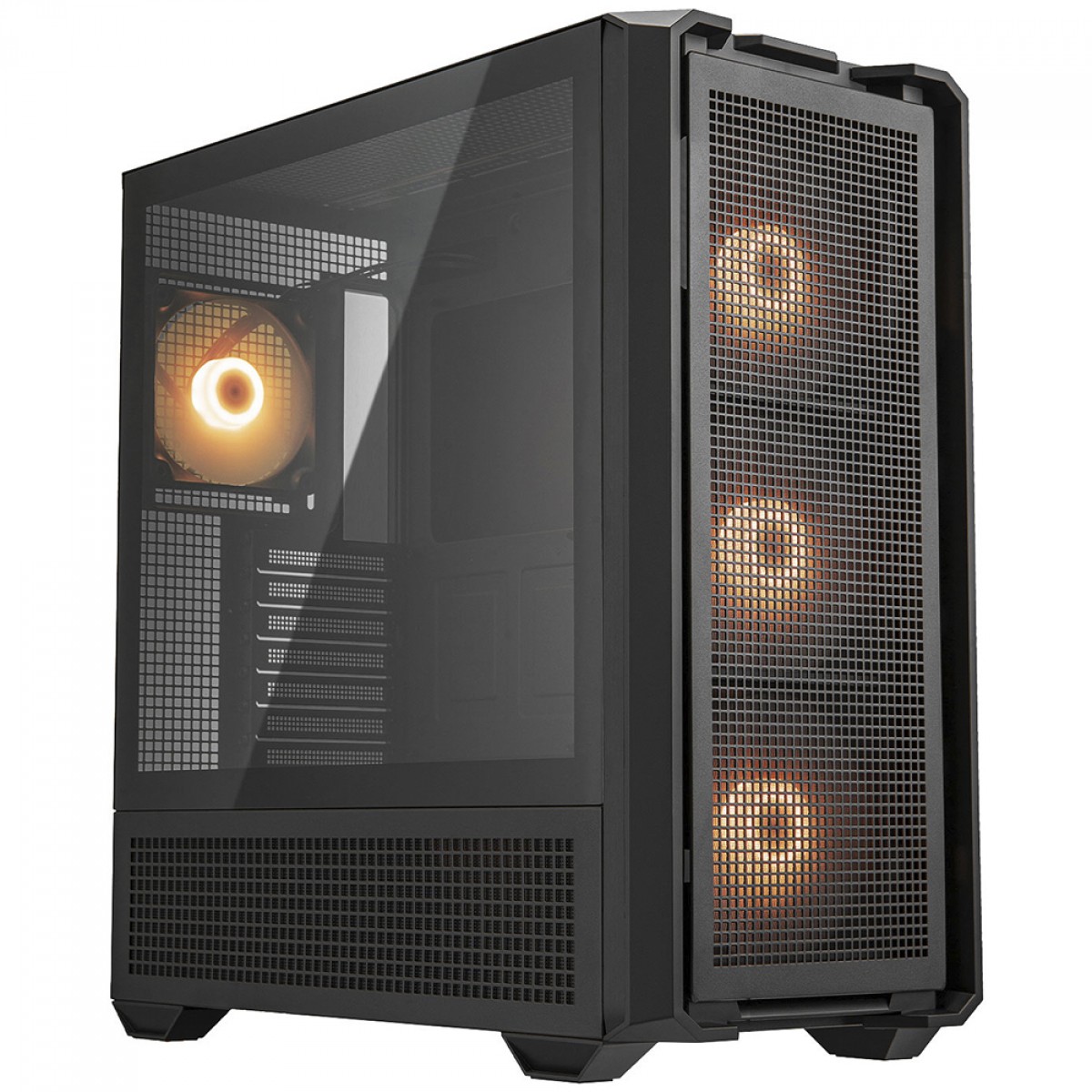 Gabinete Gamer Cougar MX600 RGB, Full Tower, Vidro Temperado, E-ATX, Preto, Sem Fonte, Com 4 Fans, 3857C90.0001