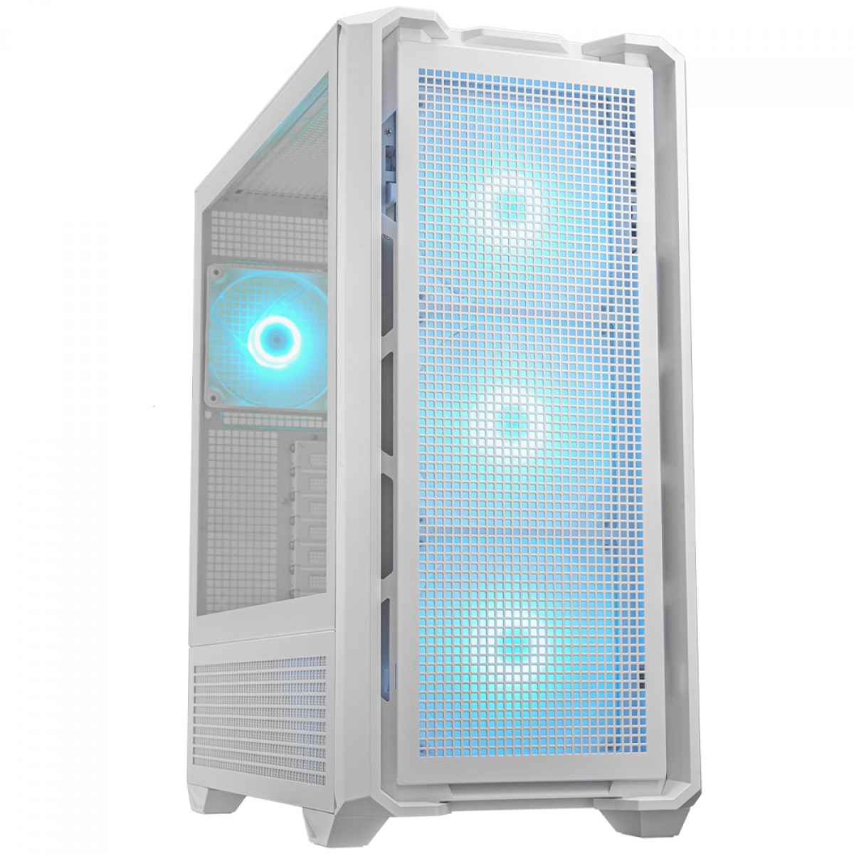 Gabinete Gamer Cougar MX600 RGB White, Full Tower, Vidro Temperado, EATX, Com 4 Fans, Branco, 3857C90.0002