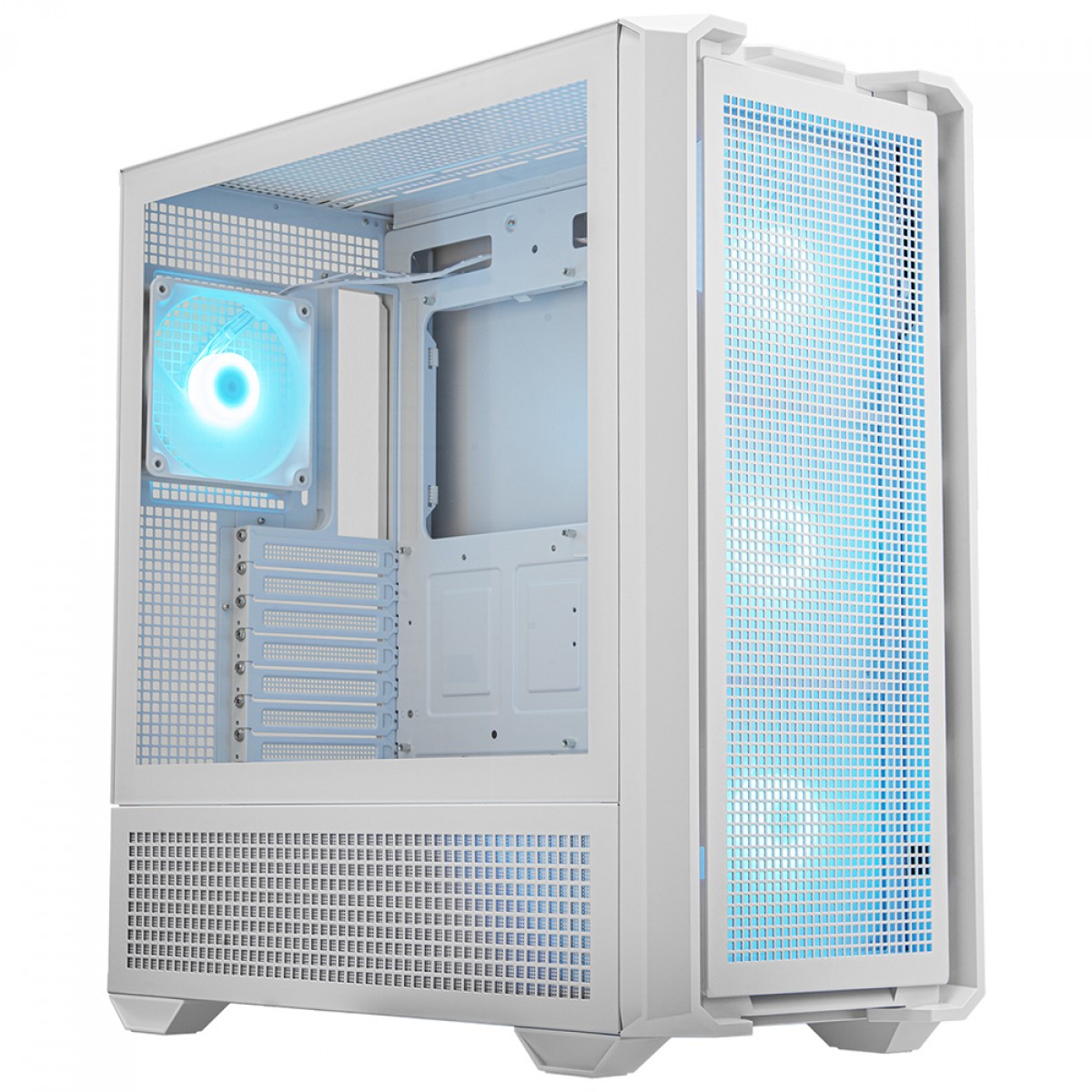 Gabinete Gamer Cougar MX600 RGB White, Full Tower, Vidro Temperado, EATX, Com 4 Fans, Branco, 3857C90.0002