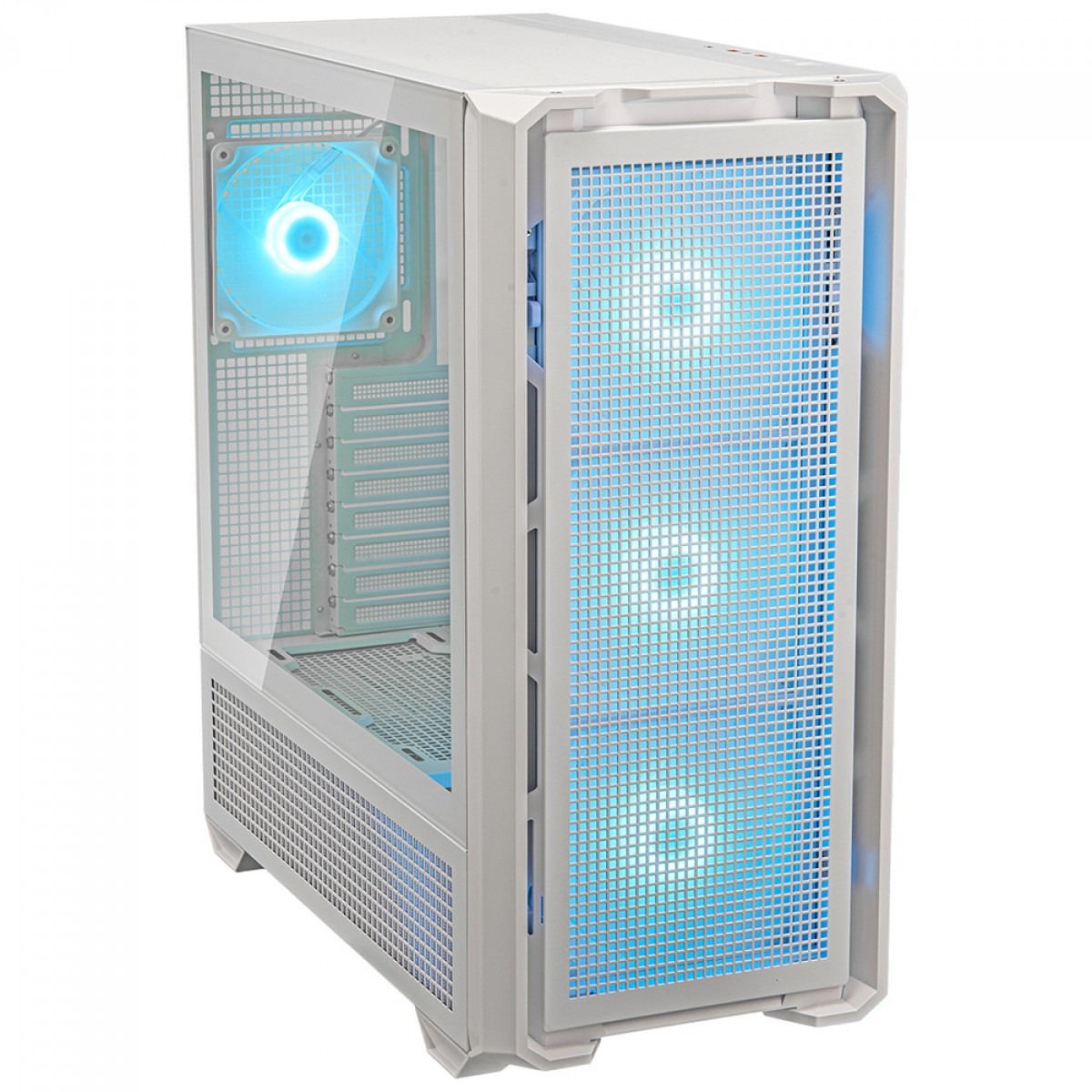 Gabinete Gamer Cougar MX600 RGB White, Full Tower, Vidro Temperado, EATX, Com 4 Fans, Branco, 3857C90.0002