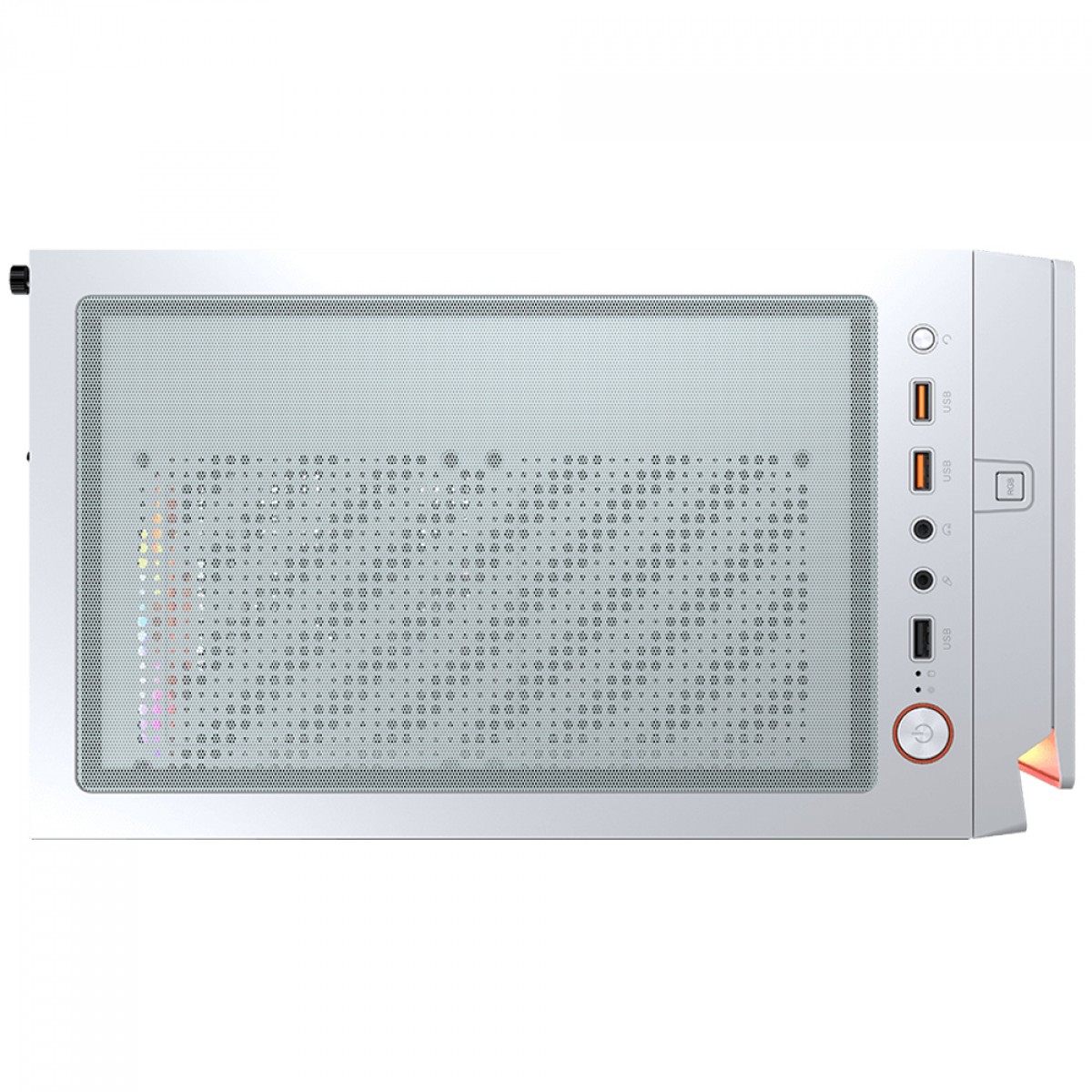 Gabinete Gamer Cougar Purity RGB White, Mini Tower, Vidro Temperado, mATX, Com 1 Fan, Branco, 385PC40.0002