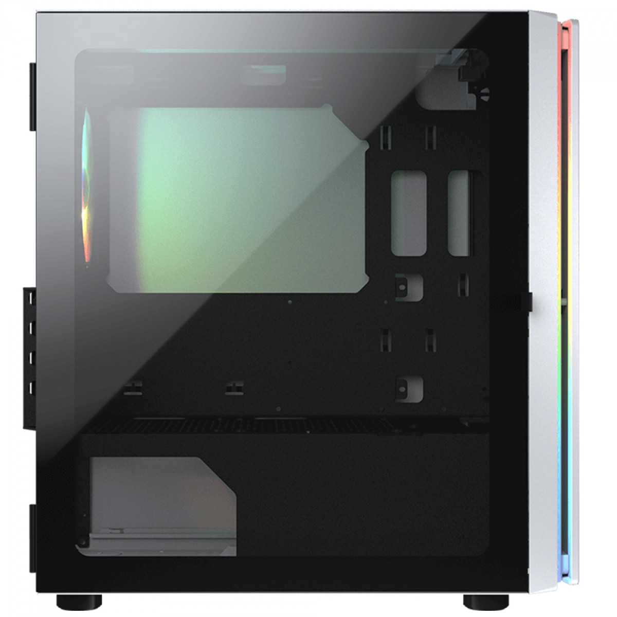 Gabinete Gamer Cougar Purity RGB White, Mini Tower, Vidro Temperado, mATX, Com 1 Fan, Branco, 385PC40.0002