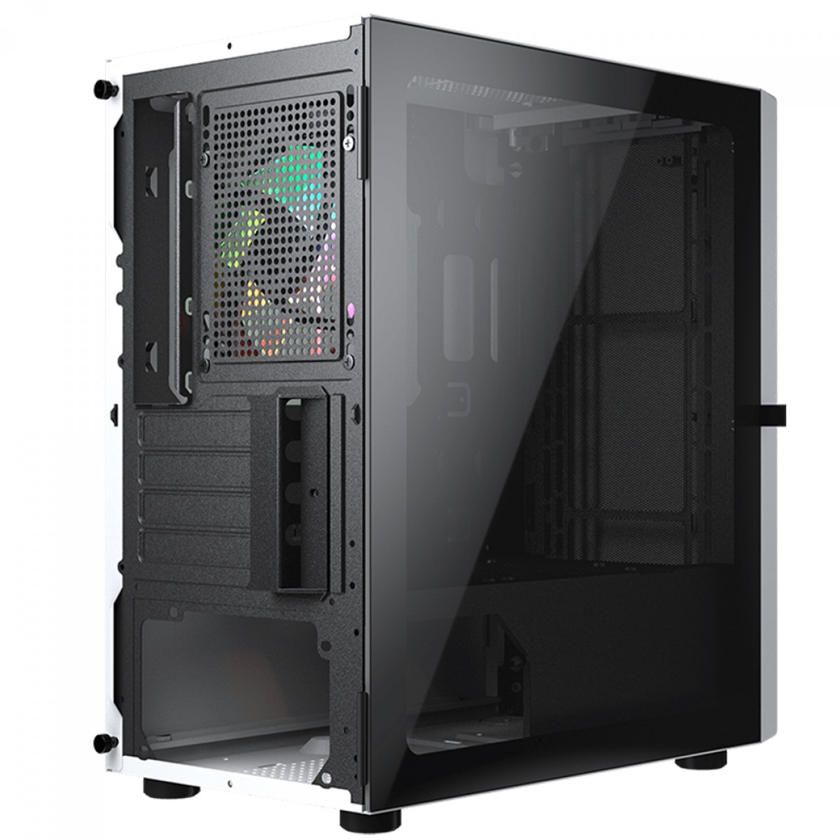 Gabinete Gamer Cougar Purity RGB White, Mini Tower, Vidro Temperado, mATX, Com 1 Fan, Branco, 385PC40.0002