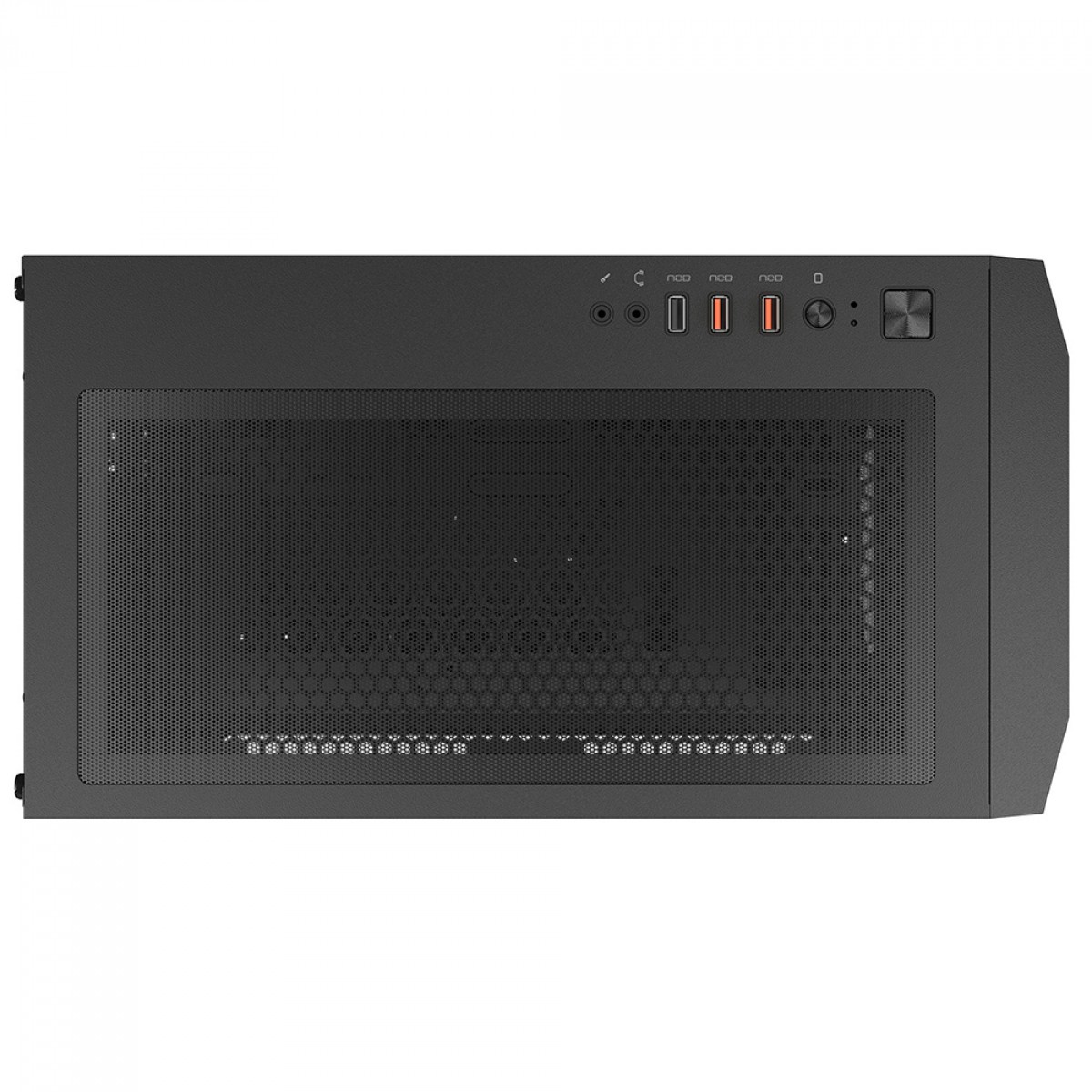 Gabinete Gamer Cougar Uniface Mini, Mini Tower, Vidro Temperado, MATX, Com 1 Fan, Preto, 3855C90.0001