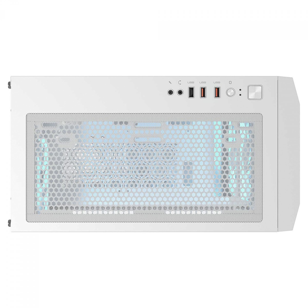 Gabinete Gamer Cougar Uniface Mini RGB, Mini Tower, Vidro Temperado, MATX, Com 3 Fan, Branco, 3855C90.0004