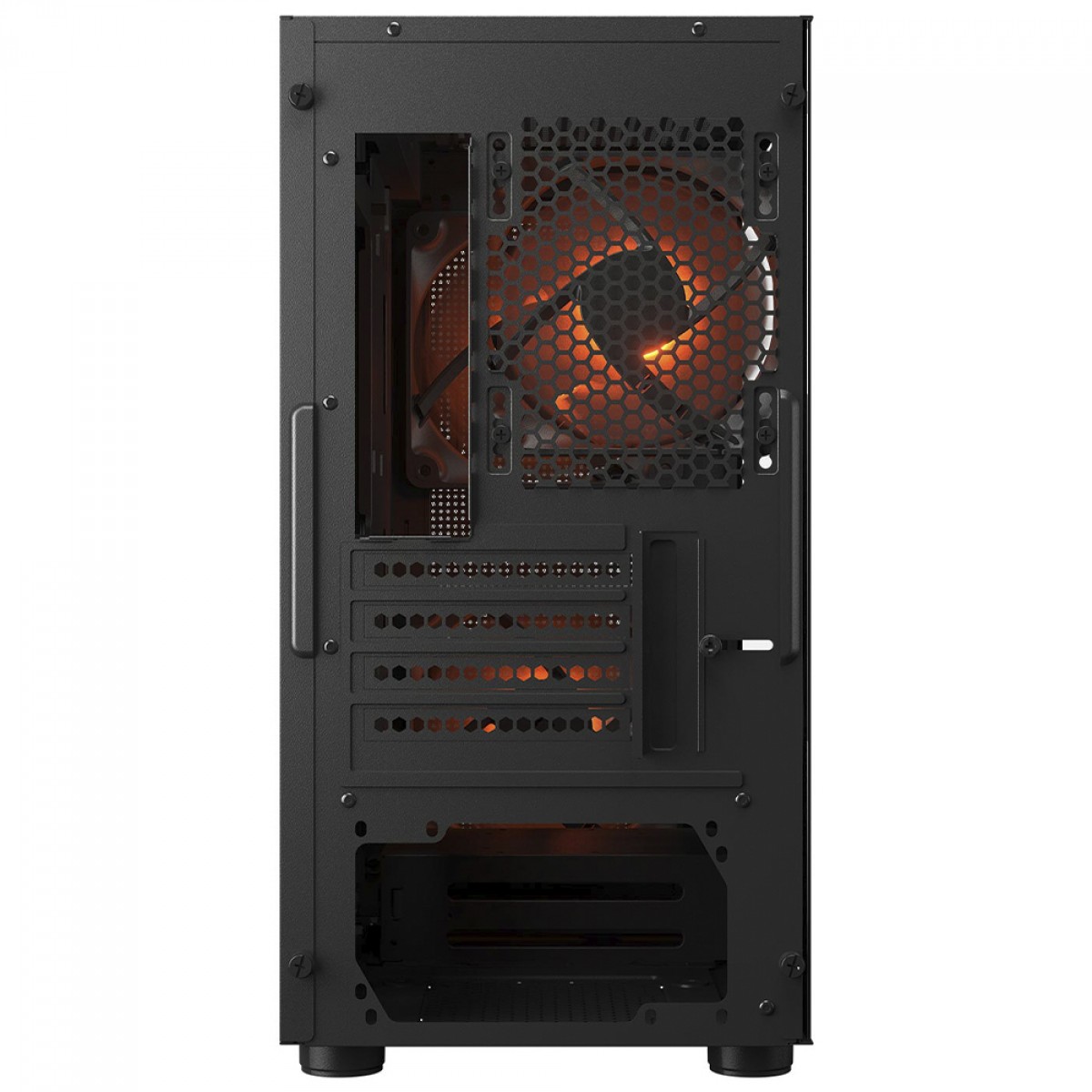Gabinete Gamer Cougar Uniface Mini RGB, Mini Tower, Vidro Temperado, MATX, Com 3 Fan, Preto, 3855C90.0003