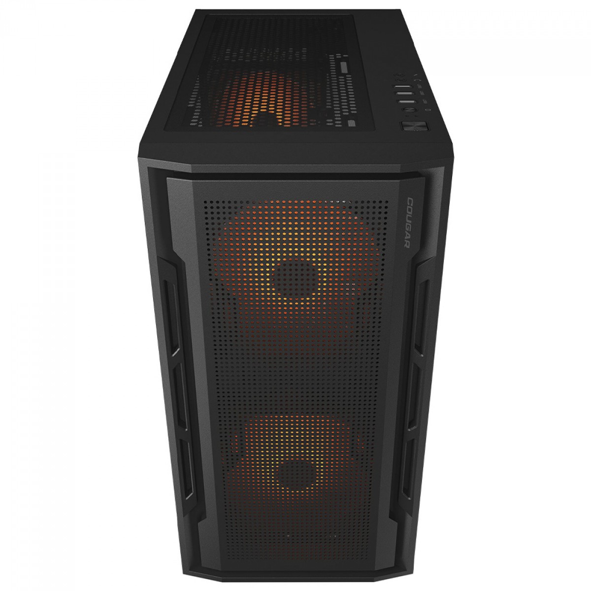 Gabinete Gamer Cougar Uniface Mini RGB, Mini Tower, Vidro Temperado, MATX, Com 3 Fan, Preto, 3855C90.0003
