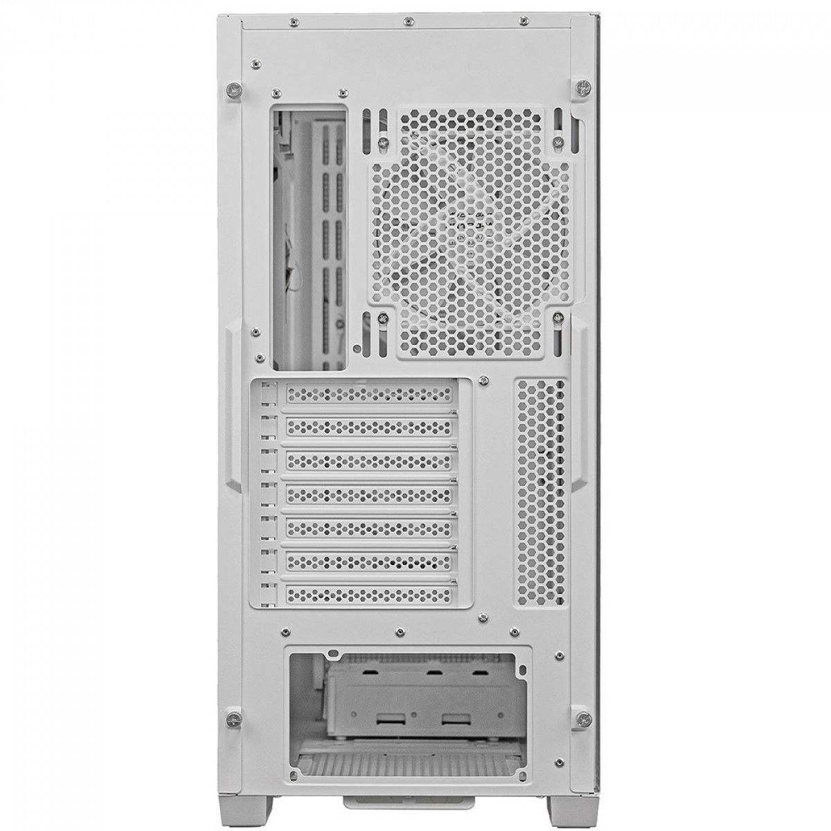 Gabinete Gamer Cougar Uniface White, Mid Tower, Vidro Temperado, EATX, Com 2 Fans, Branco, 385C780.0006